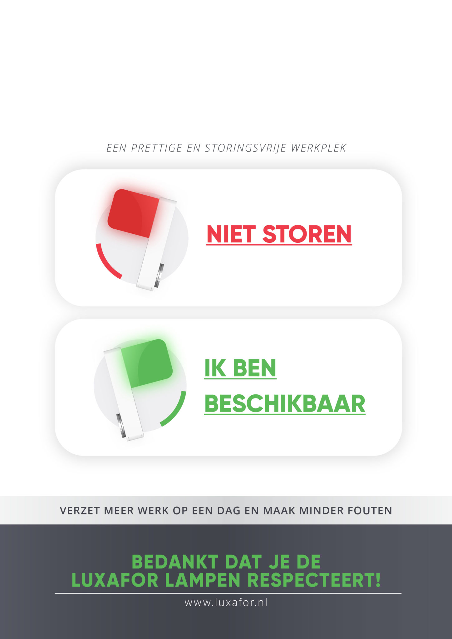 Geconcentreerd werken poster